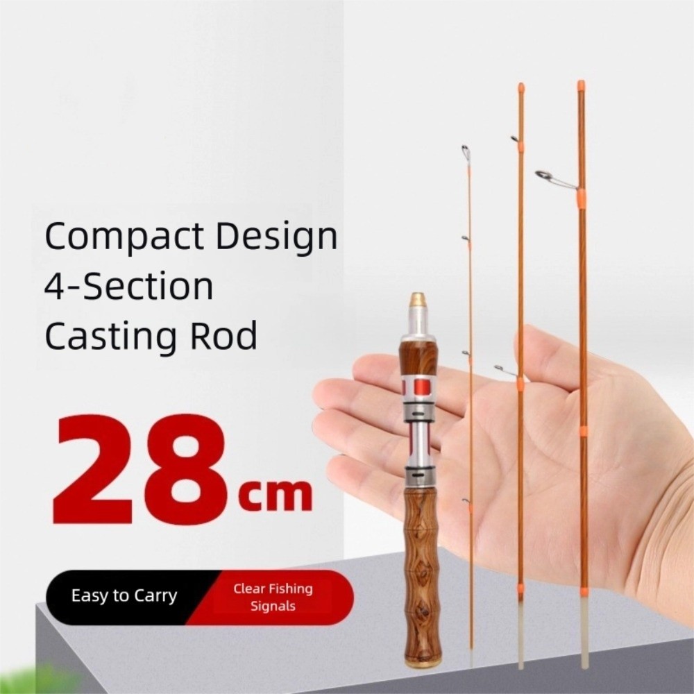 Fishing Rod Ice - 4 Sections Spinning Fishing Rod UL