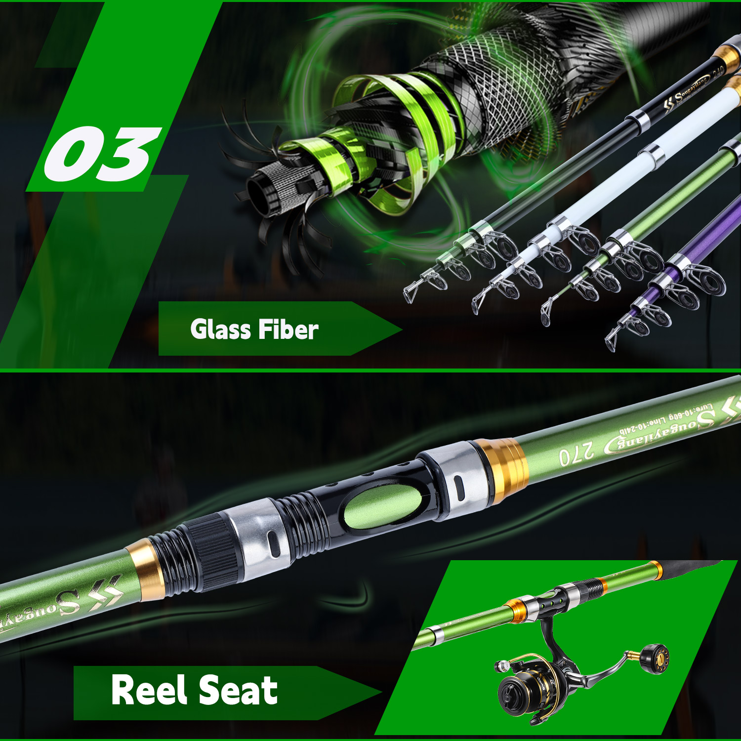 Sougayialng spinning fishing r - Fishing Rod Spinning ulasan dan harga