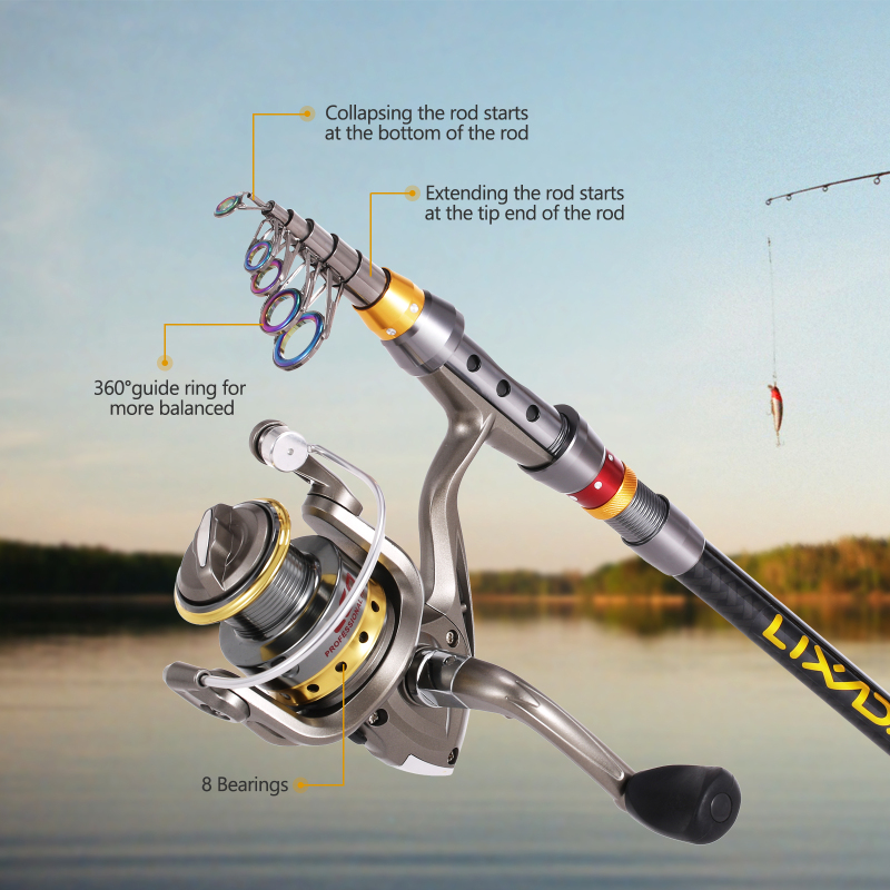 Lixada Telescopic Fishing Rod  - Fishing Rod Surf ulasan dan harga