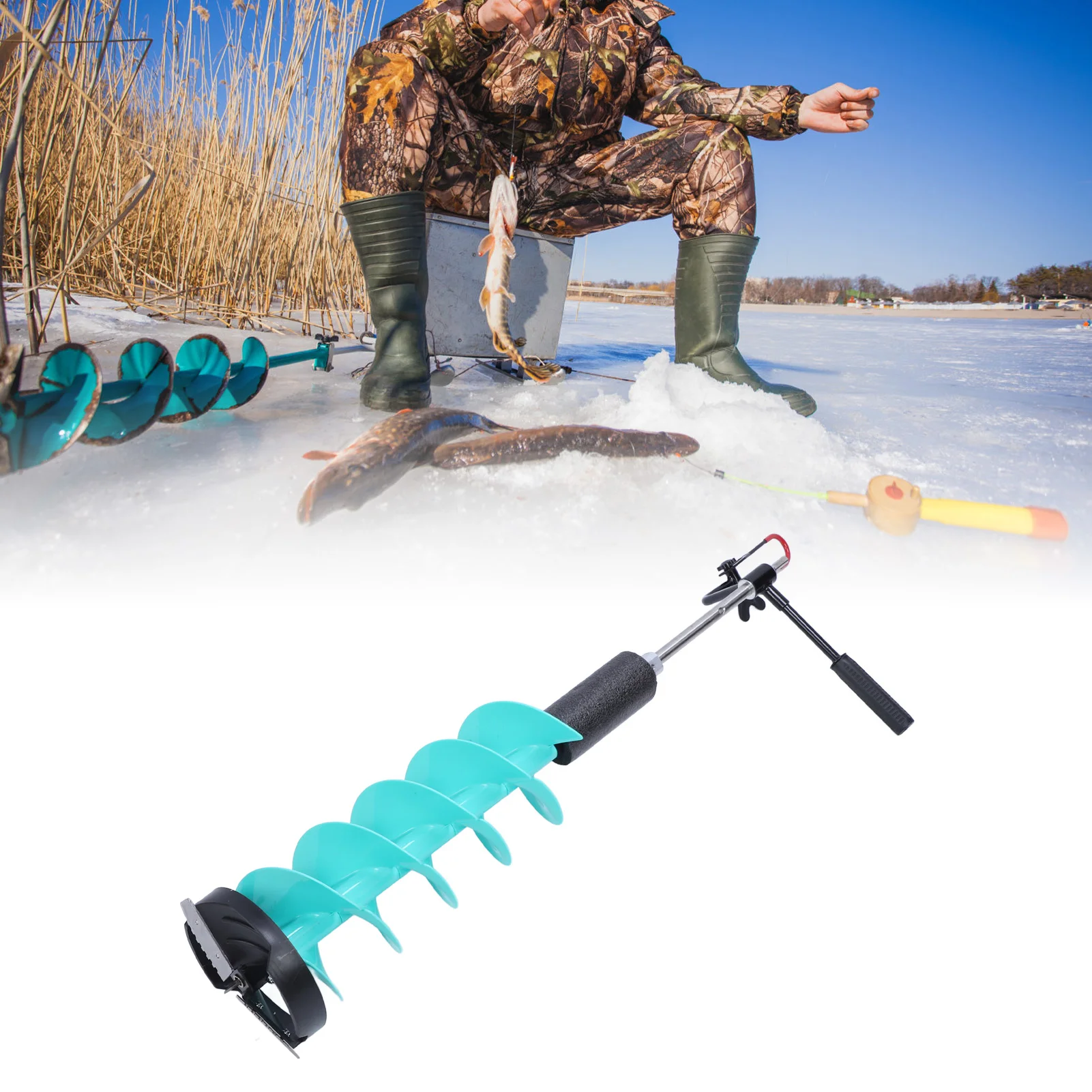 Electric Ice Auger Kit, 8in Ic - Fishing Rod Ice ulasan dan harga