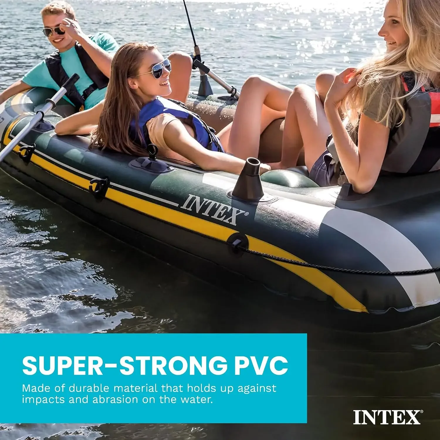 INTEX 66332EP Seahawk 2 Inflat - Fishing Rod Boat ulasan dan harga