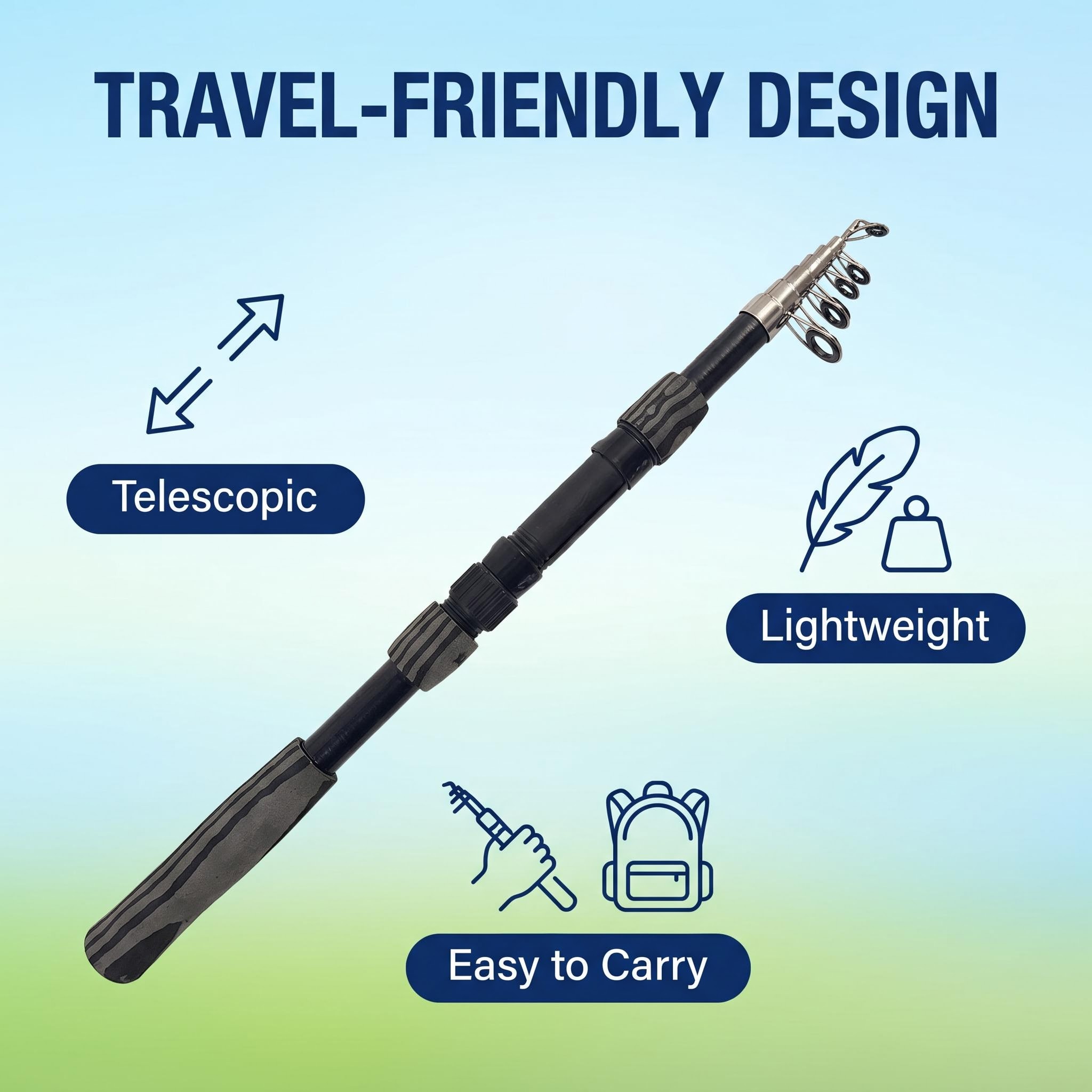 Portable Telescopic Fishing Ro - Fishing Rod Case ulasan dan harga